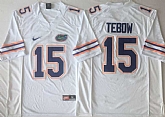 Florida Gators 15 Tim Tebow White College Football Jersey,baseball caps,new era cap wholesale,wholesale hats